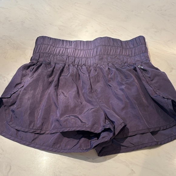 Free People Movement Purple High Waist Women's Shorts - Picture 1 of 5